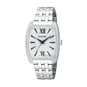 Pulsar Night Analog Silver Women's Watch New 7"